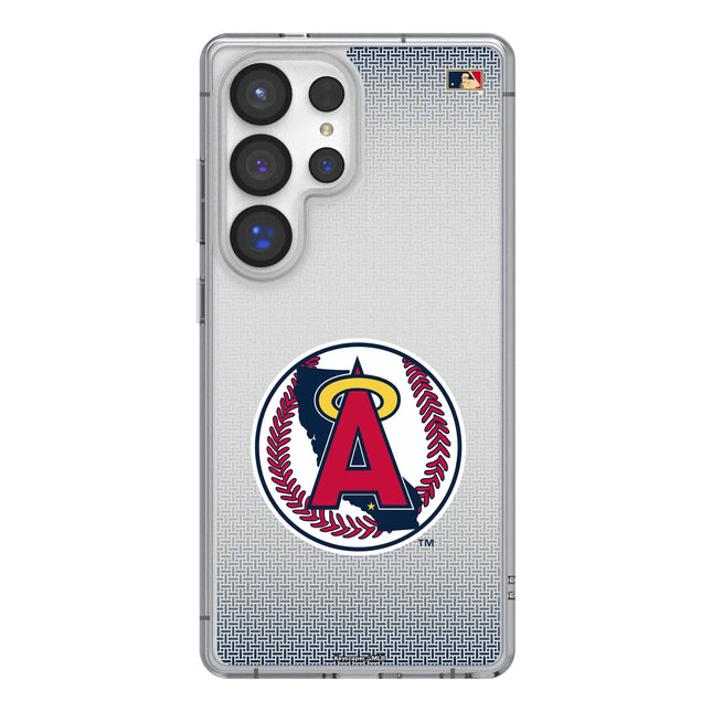 LA Angels 1986-1992 - Cooperstown Collection Linen Clear Phone Case for Samsung Galaxy