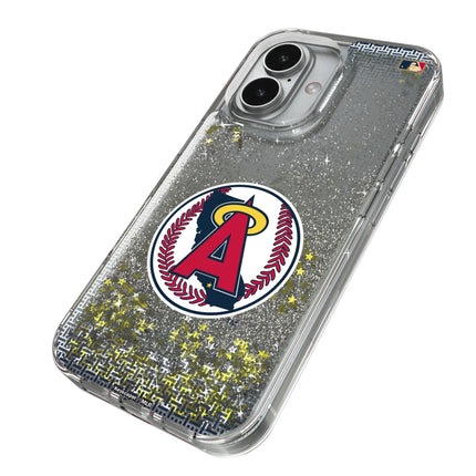 LA Angels 1986-1992 - Cooperstown Collection Linen Glitter Phone Case for Apple iPhone