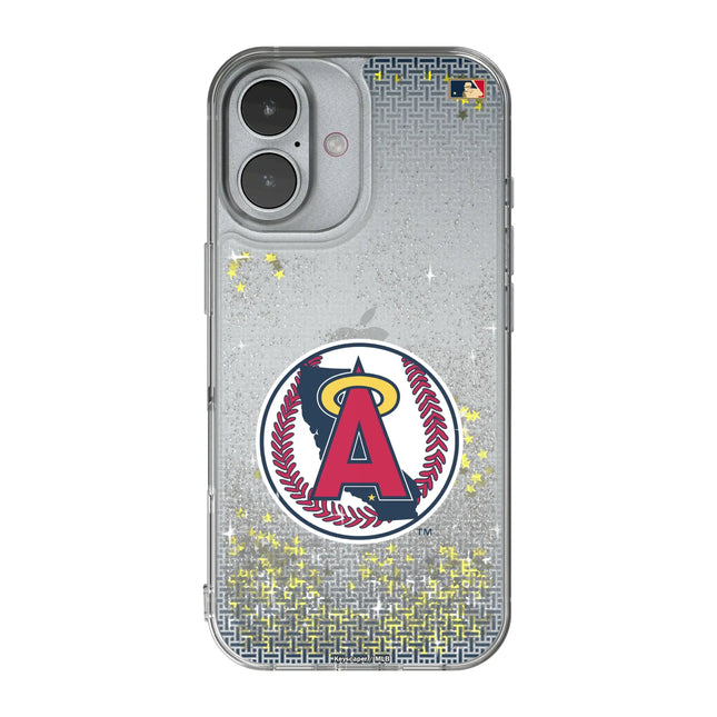 LA Angels 1986-1992 - Cooperstown Collection Linen Glitter Phone Case for Apple iPhone