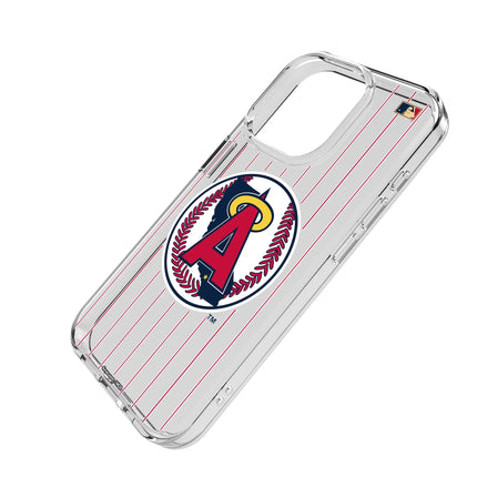 LA Angels 1986-1992 - Cooperstown Collection Pinstripe Clear Phone Case for Apple iPhone