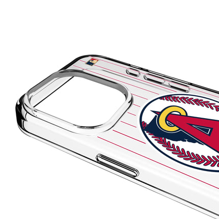 LA Angels 1986-1992 - Cooperstown Collection Pinstripe Clear Phone Case for Apple iPhone
