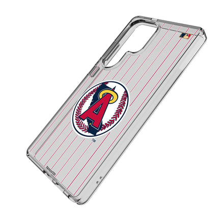 LA Angels 1986-1992 - Cooperstown Collection Pinstripe Clear Phone Case for Samsung Galaxy