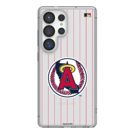 LA Angels 1986-1992 - Cooperstown Collection Pinstripe Clear Phone Case for Samsung Galaxy