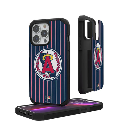LA Angels 1986-1992 - Cooperstown Collection Pinstripe Rugged Phone Case for Apple iPhone