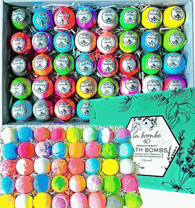 La Bombe Aromatherapy Bath Bomb Gift Set - 40 Pieces