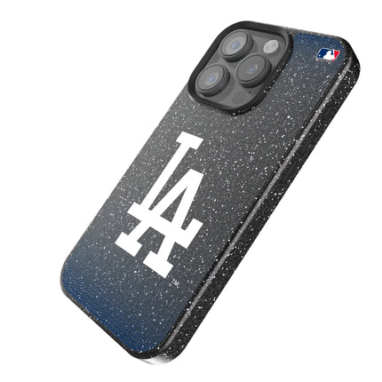 LA Dodgers Linen Black Bling Phone Case for Apple iPhone