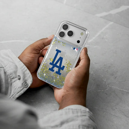LA Dodgers Linen Glitter Phone Case for Apple iPhone