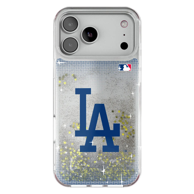 LA Dodgers Linen Glitter Phone Case for Apple iPhone