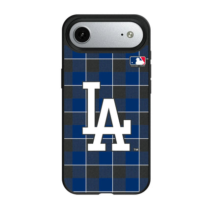 LA Dodgers Plaid MagSafe Compatible Phone Case for Apple iPhone