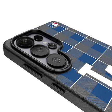 LA Dodgers Plaid MagSafe Compatible Phone Case for Samsung Galaxy