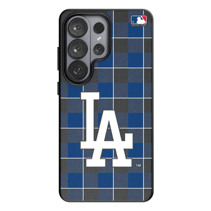 LA Dodgers Plaid MagSafe Compatible Phone Case for Samsung Galaxy