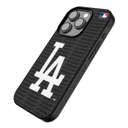 LA Dodgers Text Backdrop Bump Phone Case for Apple iPhone