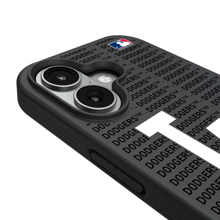 LA Dodgers Text Backdrop Bump Phone Case for Apple iPhone