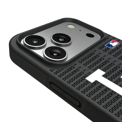 LA Dodgers Text Backdrop Bump Phone Case for Apple iPhone