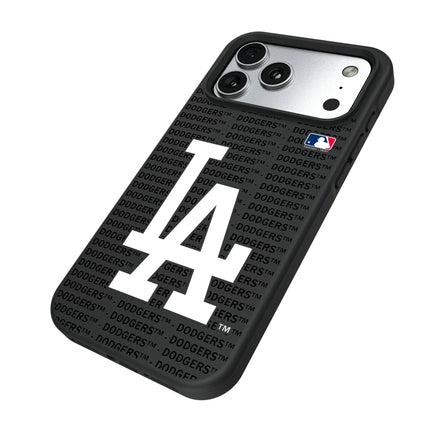 LA Dodgers Text Backdrop Bump Phone Case for Apple iPhone