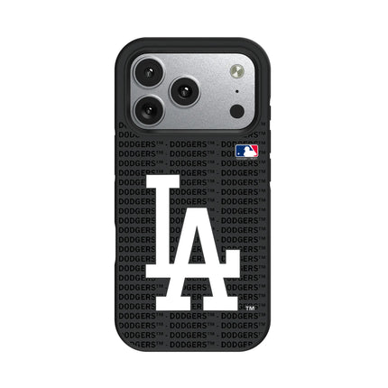LA Dodgers Text Backdrop Bump Phone Case for Apple iPhone