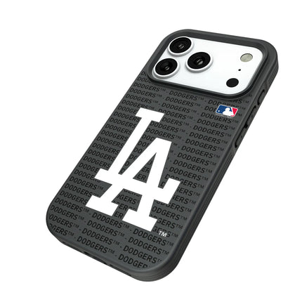 LA Dodgers Text Backdrop Bump Phone Case for Apple iPhone