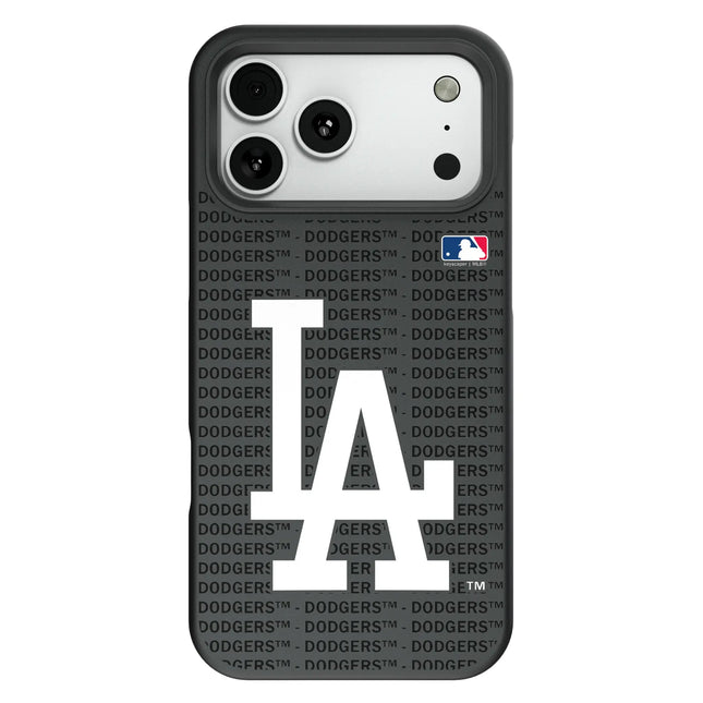 LA Dodgers Text Backdrop Bump Phone Case for Apple iPhone