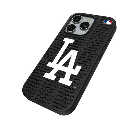 LA Dodgers Text Backdrop MagSafe Compatible Phone Case for Apple iPhone