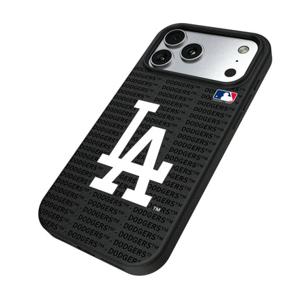 LA Dodgers Text Backdrop MagSafe Compatible Phone Case for Apple iPhone