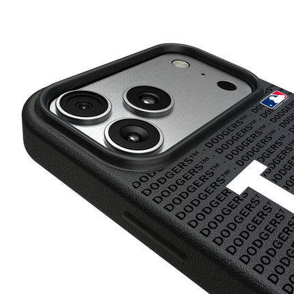 LA Dodgers Text Backdrop MagSafe Compatible Phone Case for Apple iPhone