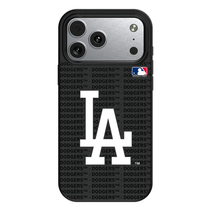 LA Dodgers Text Backdrop MagSafe Compatible Phone Case for Apple iPhone