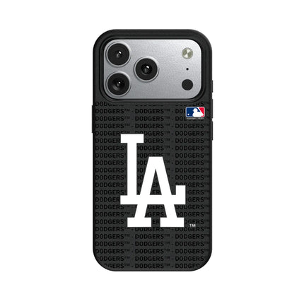 LA Dodgers Text Backdrop MagSafe Compatible Phone Case for Apple iPhone