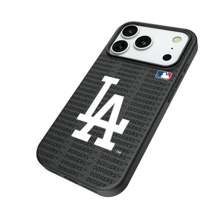 LA Dodgers Text Backdrop MagSafe Compatible Phone Case for Apple iPhone