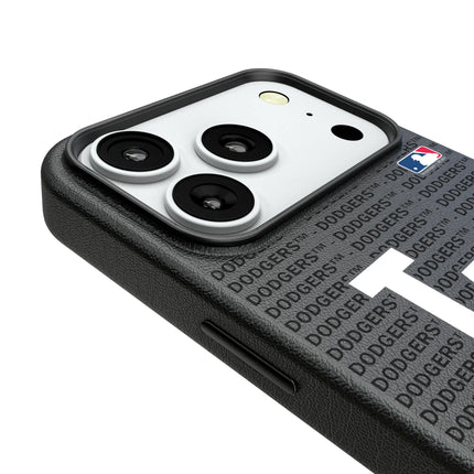 LA Dodgers Text Backdrop MagSafe Compatible Phone Case for Apple iPhone