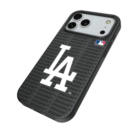 LA Dodgers Text Backdrop MagSafe Compatible Phone Case for Apple iPhone