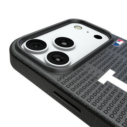 LA Dodgers Text Backdrop MagSafe Compatible Phone Case for Apple iPhone