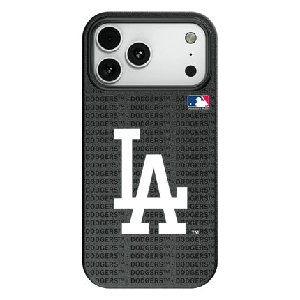 LA Dodgers Text Backdrop MagSafe Compatible Phone Case for Apple iPhone