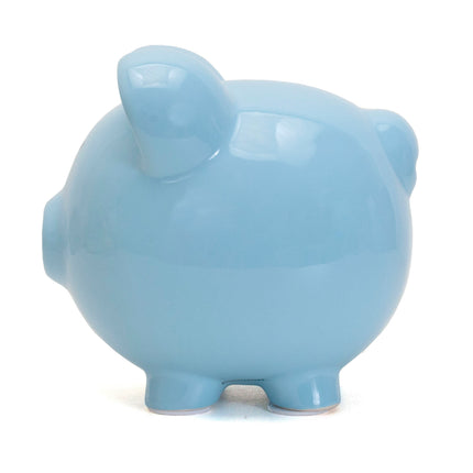 Large Blue Ceramic Piggy Bank