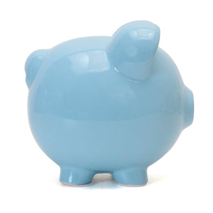 Large Blue Ceramic Piggy Bank