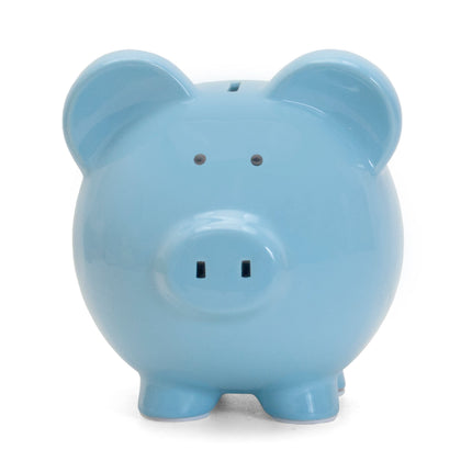 Large Blue Ceramic Piggy Bank
