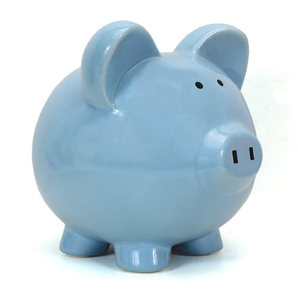 Classic Blue Ceramic Piggy Bank