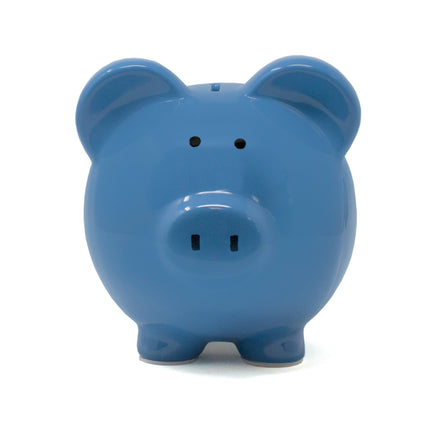 Large Dark Blue Piggy Bank