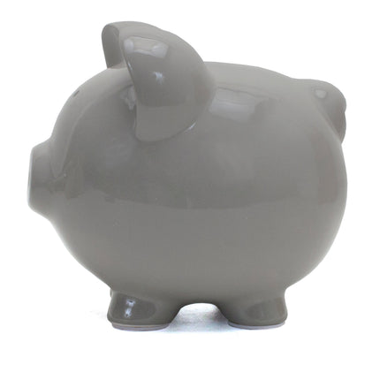 Gray Ceramic Piggy Bank