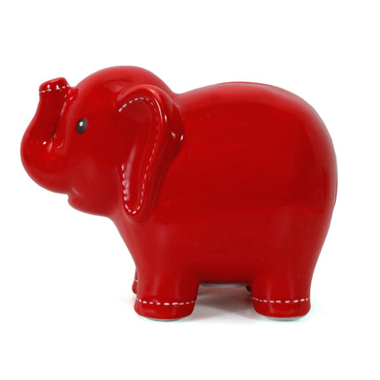 Large Red Elephant Bank