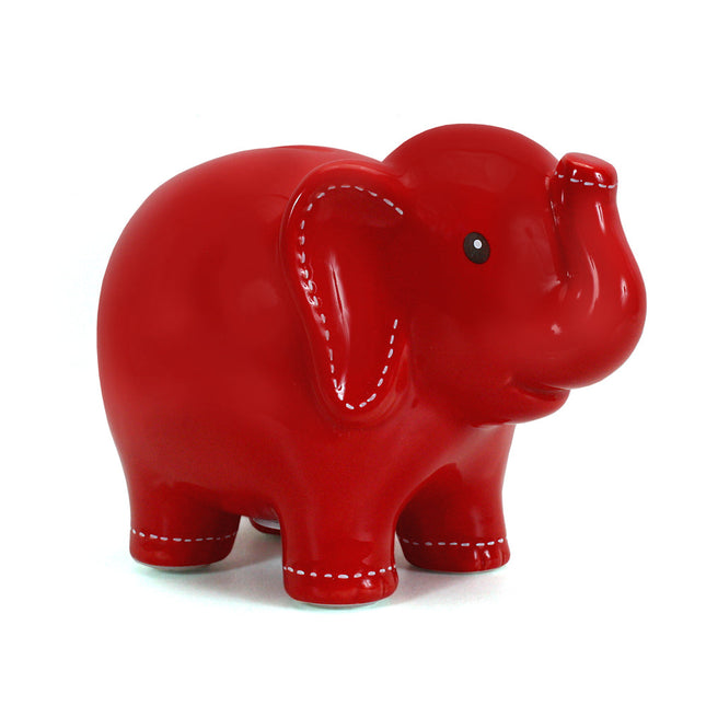 Large Red Elephant Bank