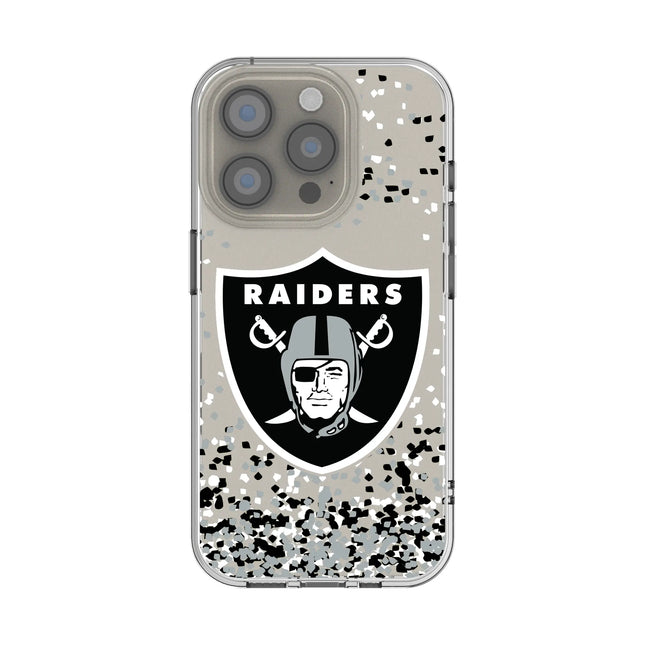 Las Vegas Raiders Confetti Clear Phone Case for Apple iPhone
