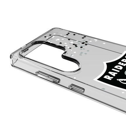 Las Vegas Raiders Confetti Clear Phone Case for Samsung Galaxy
