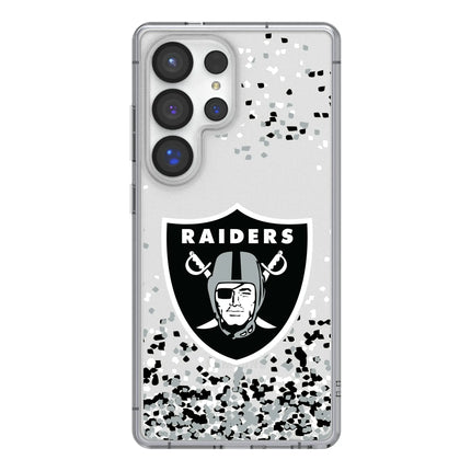 Las Vegas Raiders Confetti Clear Phone Case for Samsung Galaxy