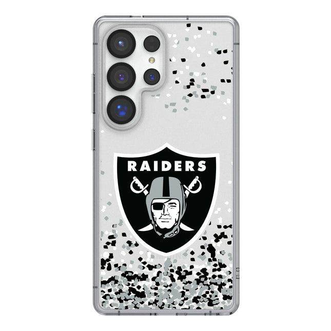 Las Vegas Raiders Confetti Clear Phone Case for Samsung Galaxy