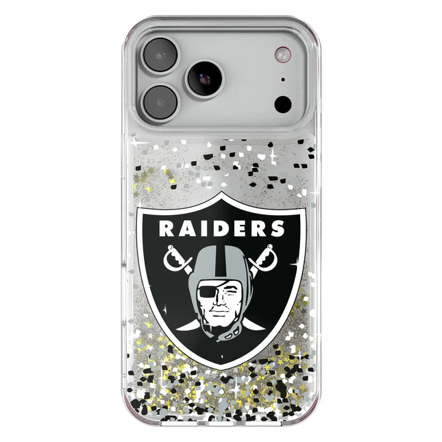 Las Vegas Raiders Confetti Glitter Phone Case for Apple iPhone