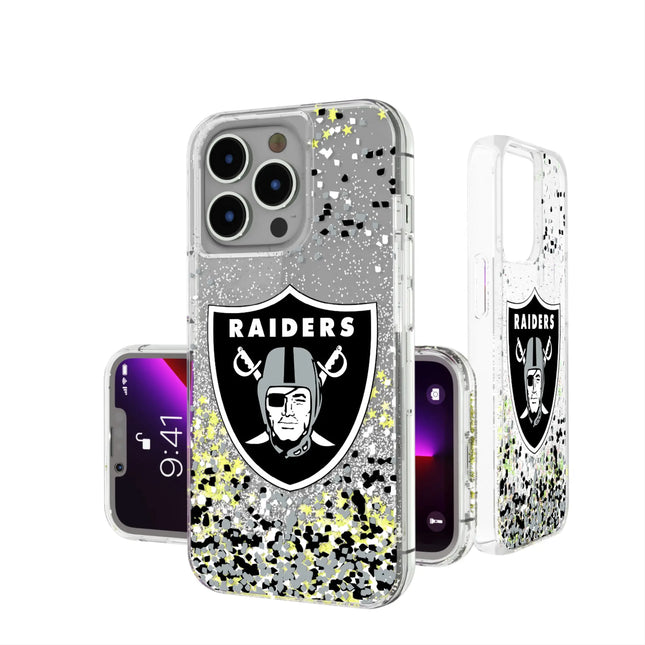 Las Vegas Raiders Confetti Glitter Phone Case for Apple iPhone