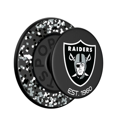 Las Vegas Raiders Confetti PopSockets Magnetic Phone Grip and Stand