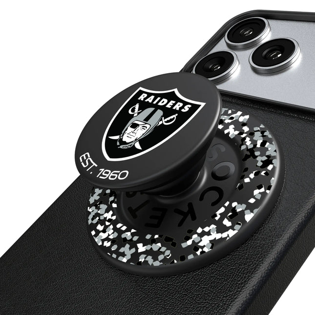 Las Vegas Raiders Confetti PopSockets Magnetic Phone Grip and Stand