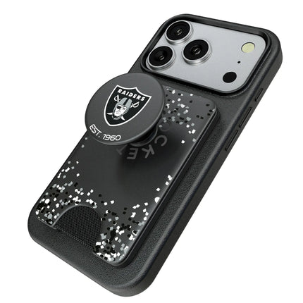 Las Vegas Raiders Confetti PopSockets MagSafe-Compatible PopWallet+