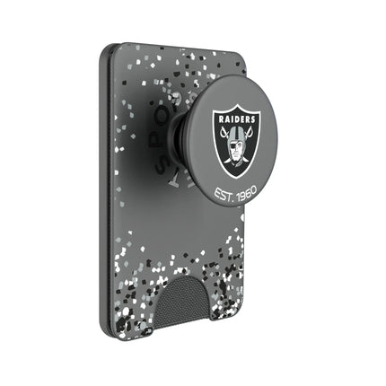 Las Vegas Raiders Confetti PopSockets MagSafe-Compatible PopWallet+